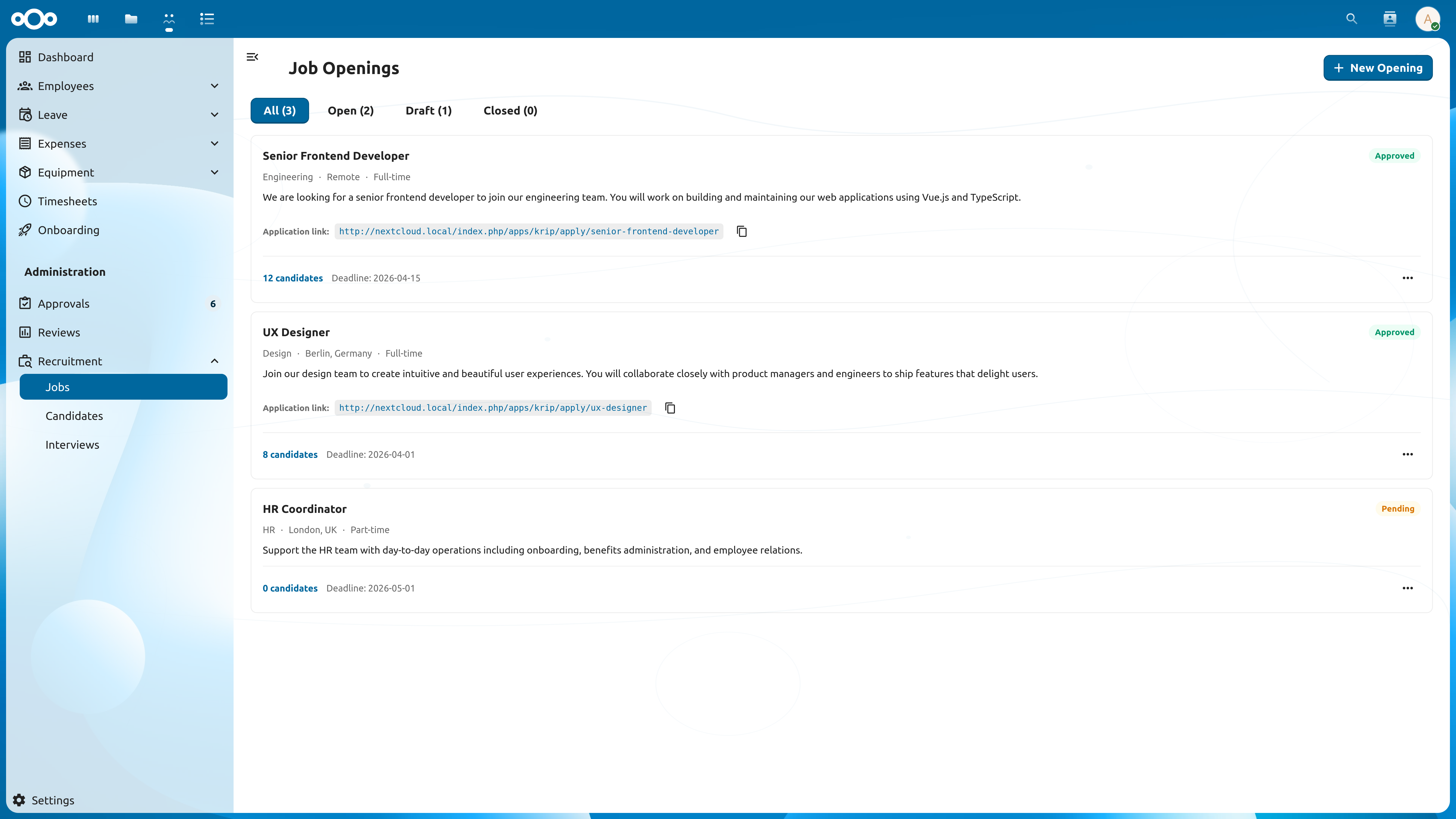 Recruitment & AI Processing screenshot